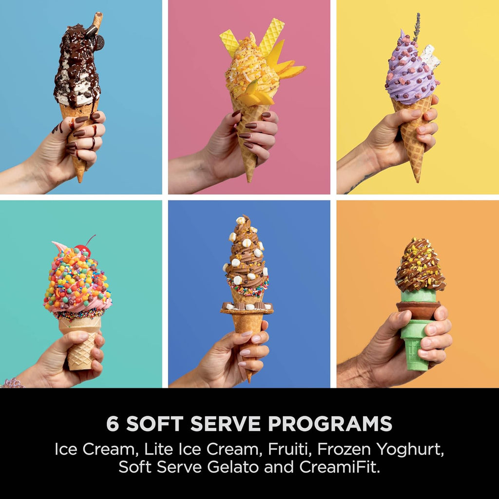 Ninja Swirl by CREAMi Soft Serve & Ice Cream Maker with 2x Tubs, 13 Functions, Makes Ice Cream